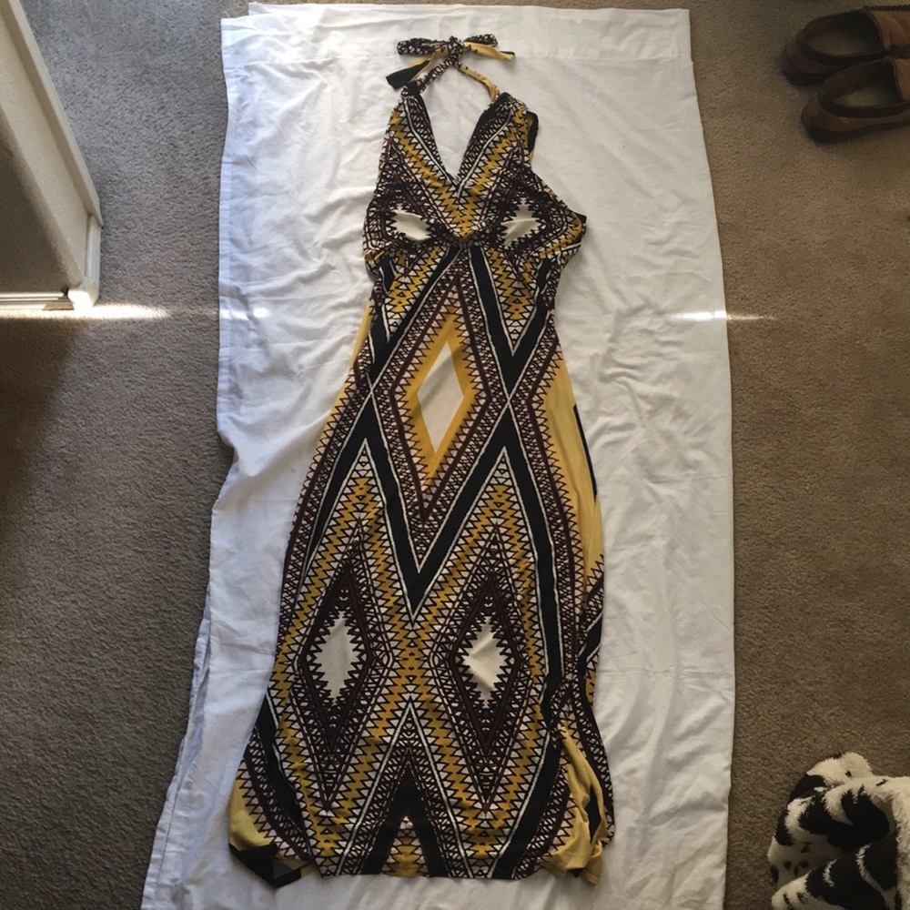 Long halter neck dress